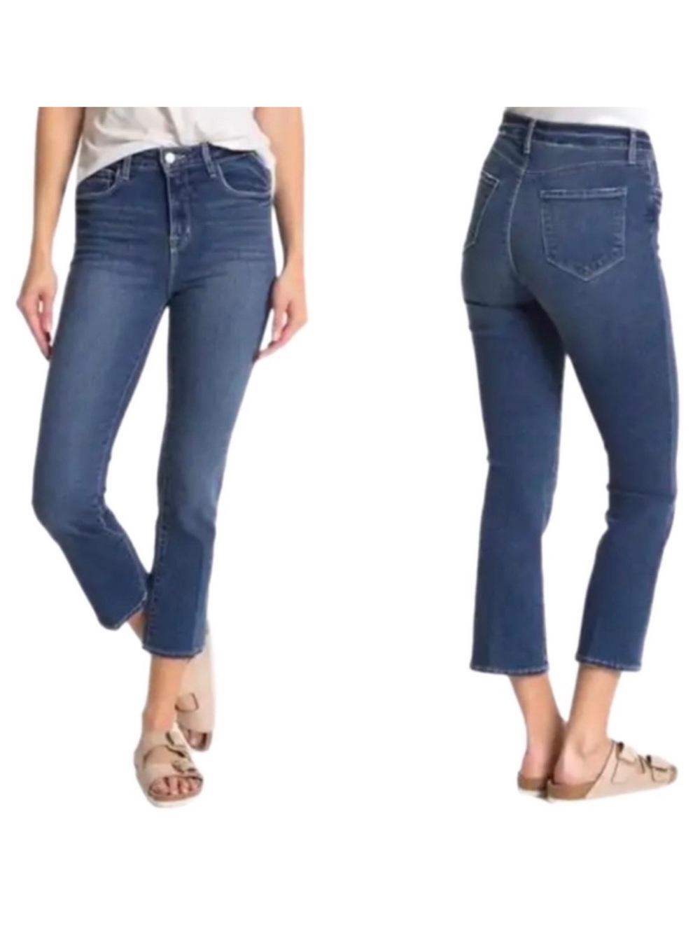 L’Agence Nadia High Rise Crop Straight Jean